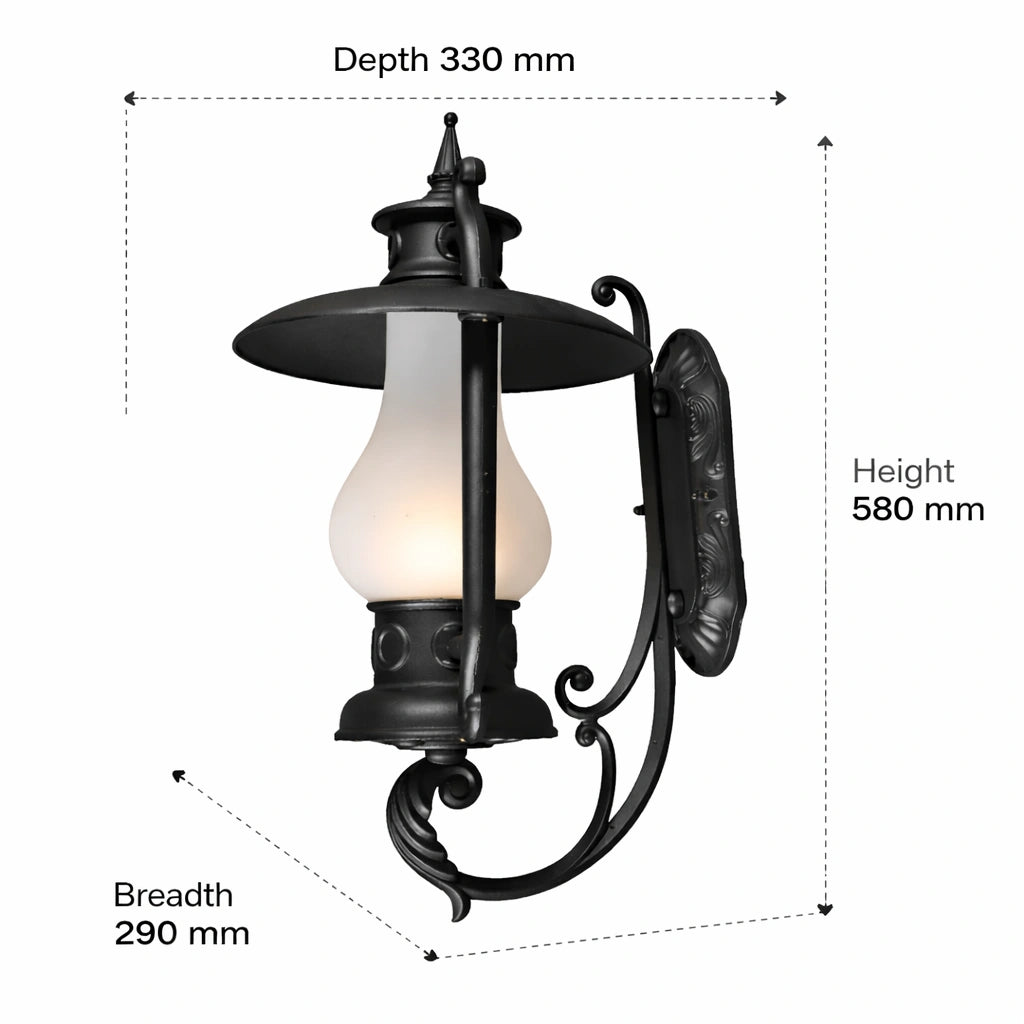 Stone Wall Mounted Outdoor Lantern Light