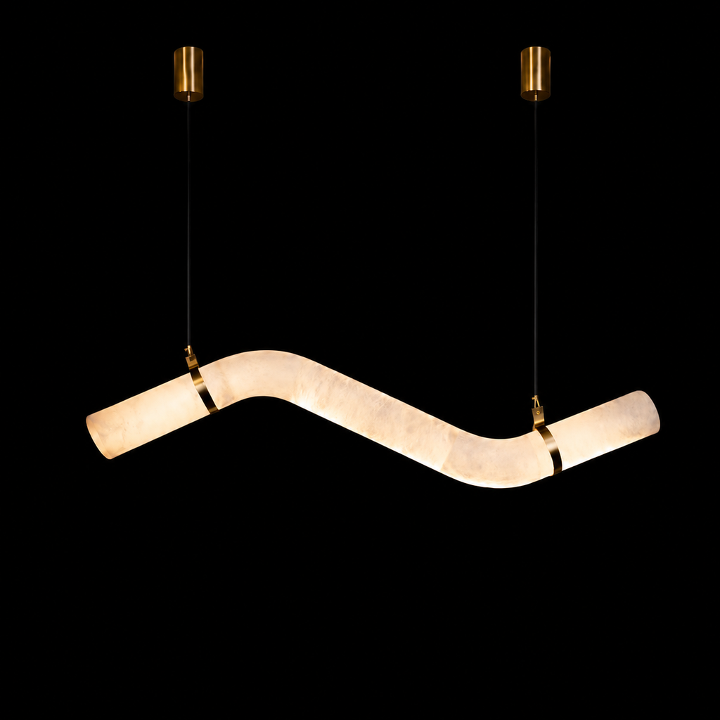 Serpenta Marble Wave Pendant Light