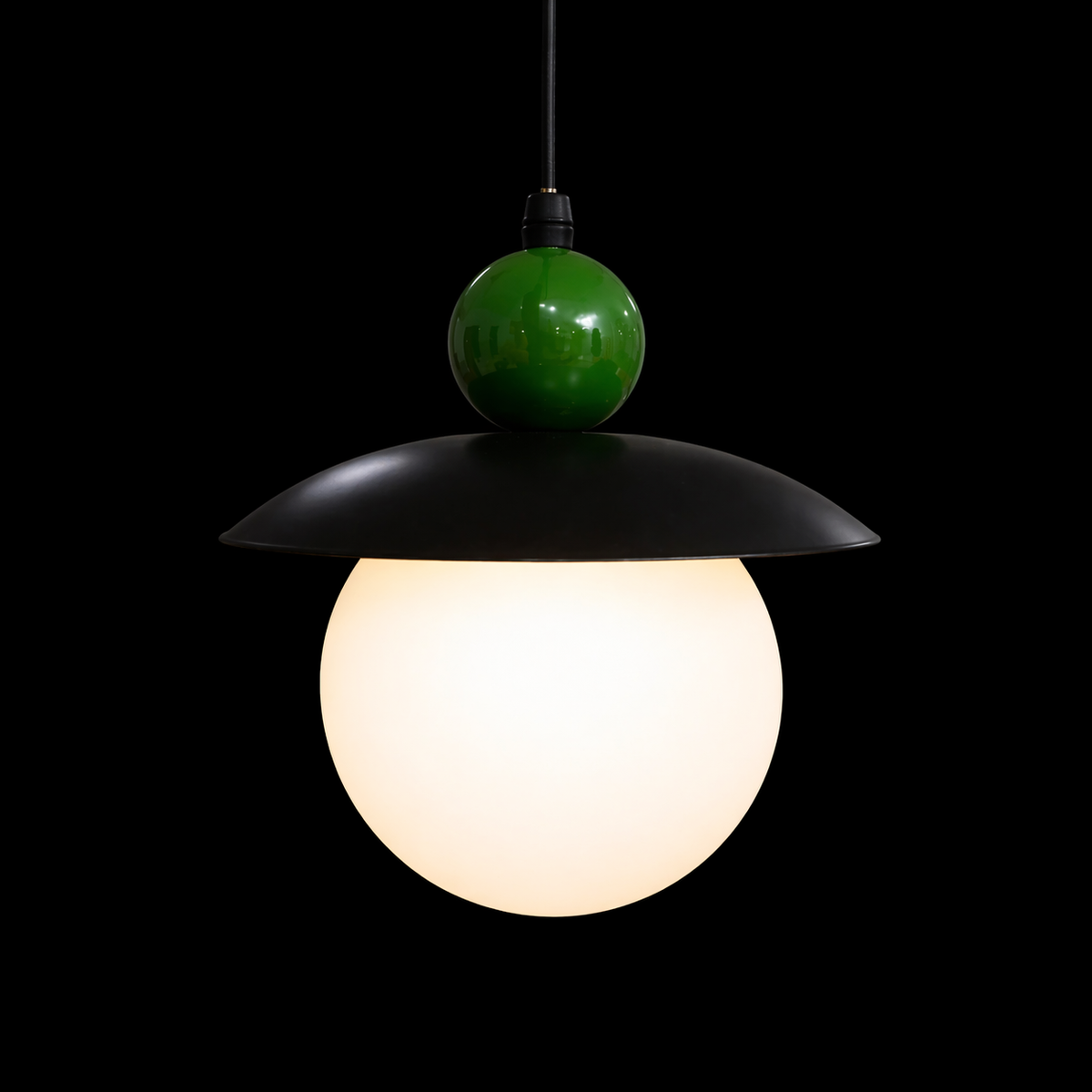 HaloOrbit Black and White Globe Pendant Light