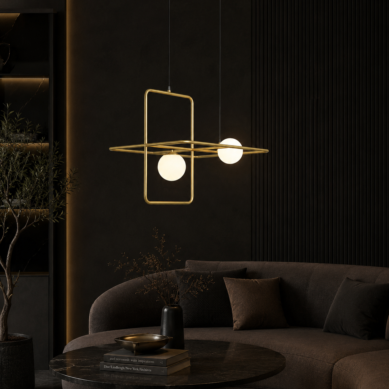 Double Vision Glass Hanging Lamp