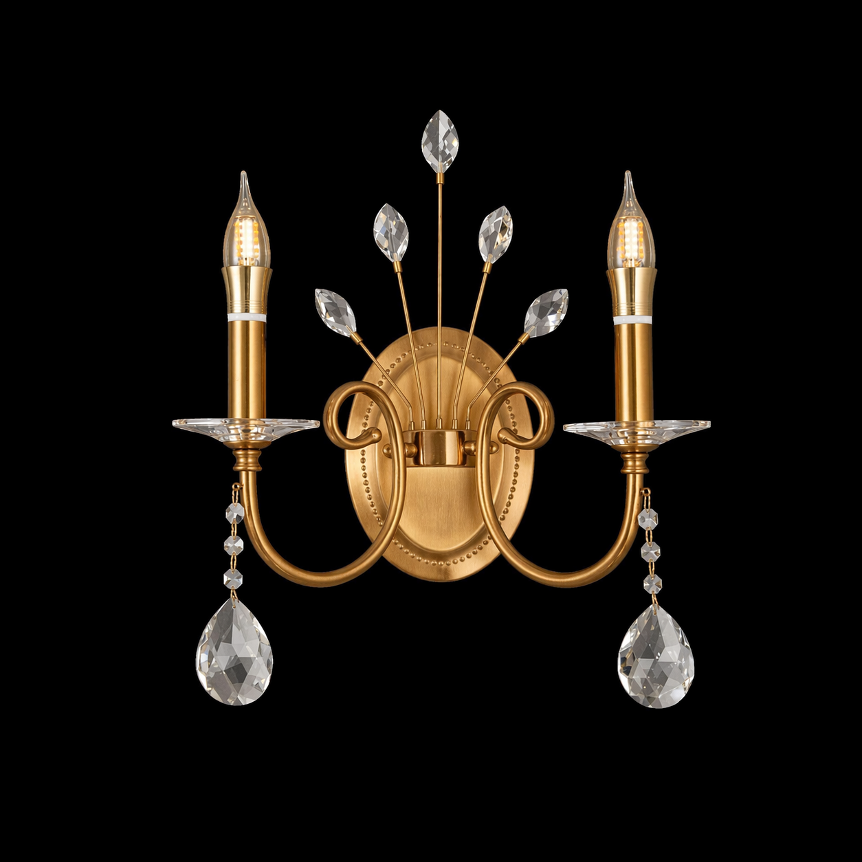 Elysia Crystal Twin Wall Sconce