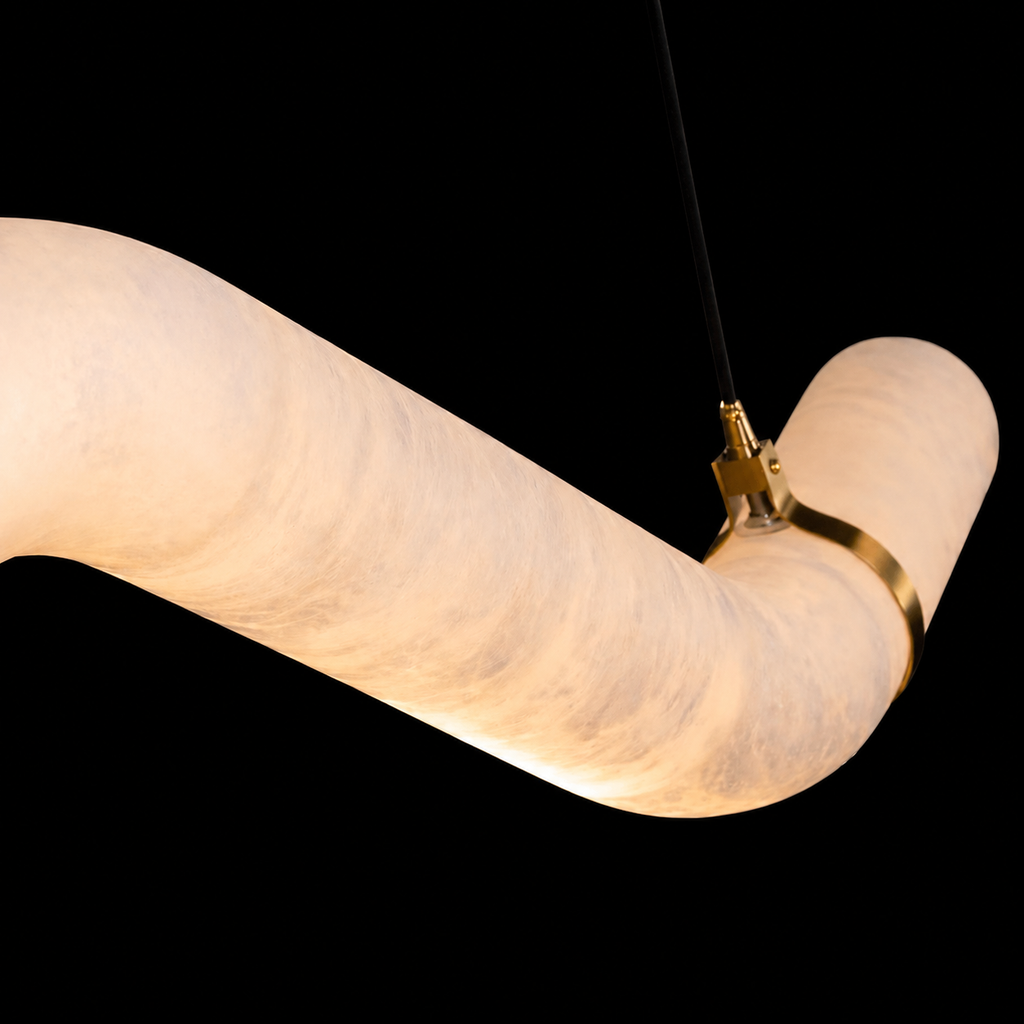 Serpenta Marble Wave Pendant Light