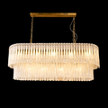 Imperial Halo Glass Rod Chandelier