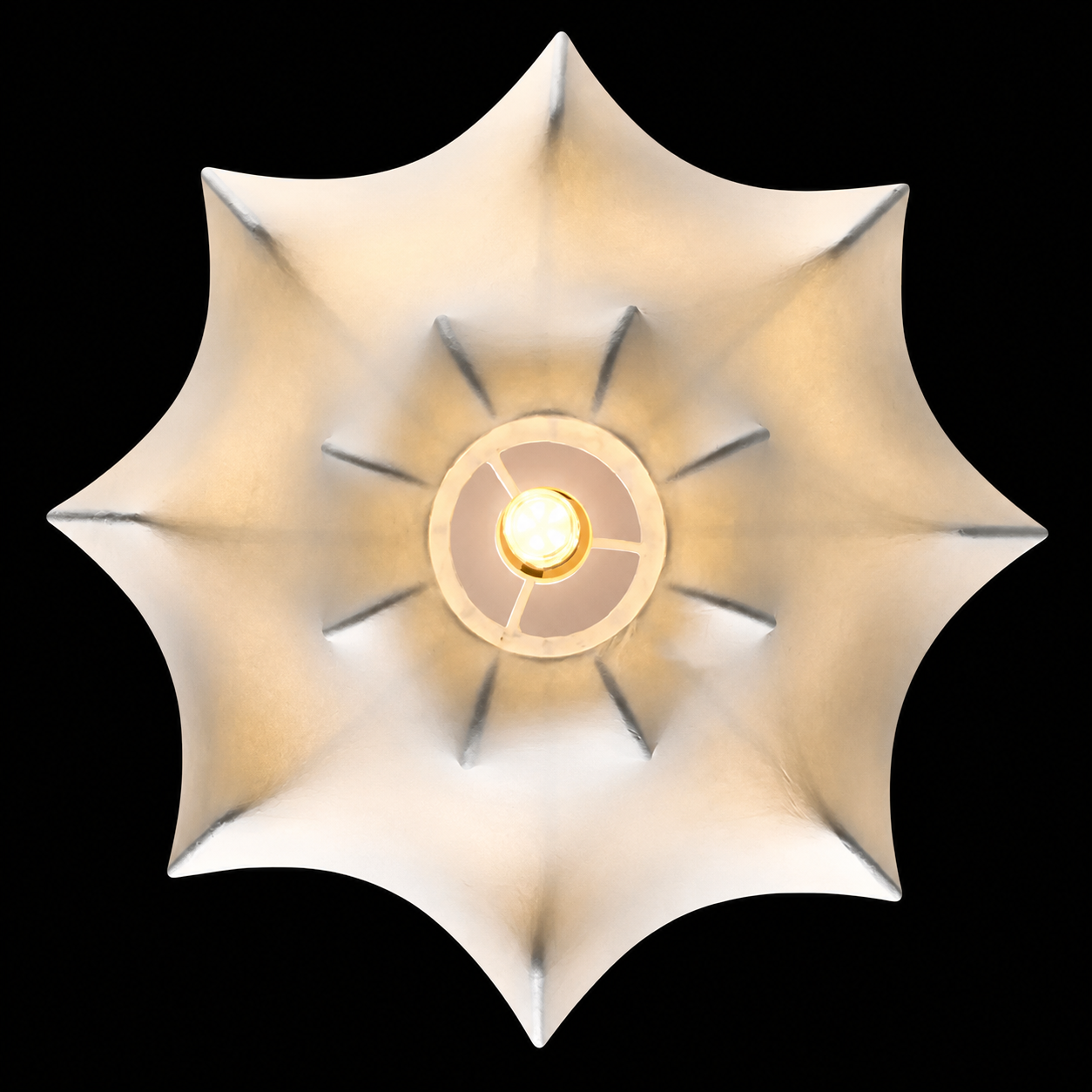 Modern Fabric Sculptural Hanging Light