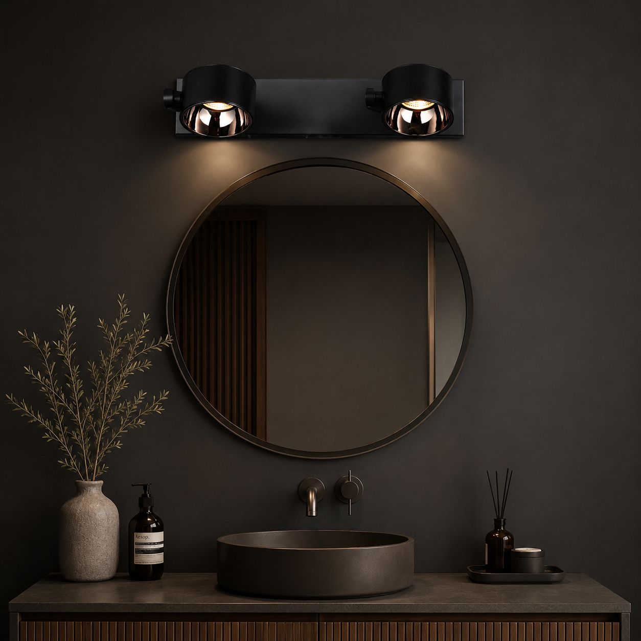 Binary Orbit Minimal Modern Wall Light