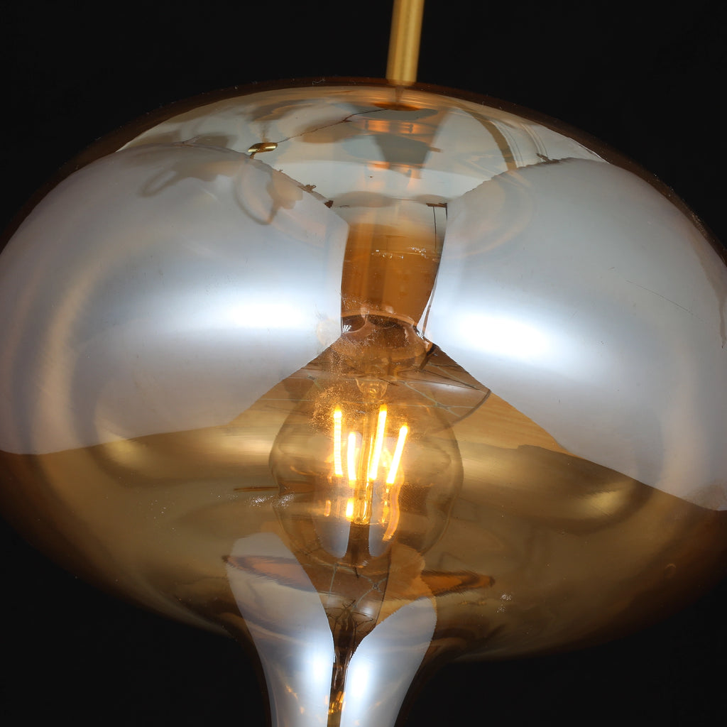 Ambered Flow Modern Amber Glass Pendant Light