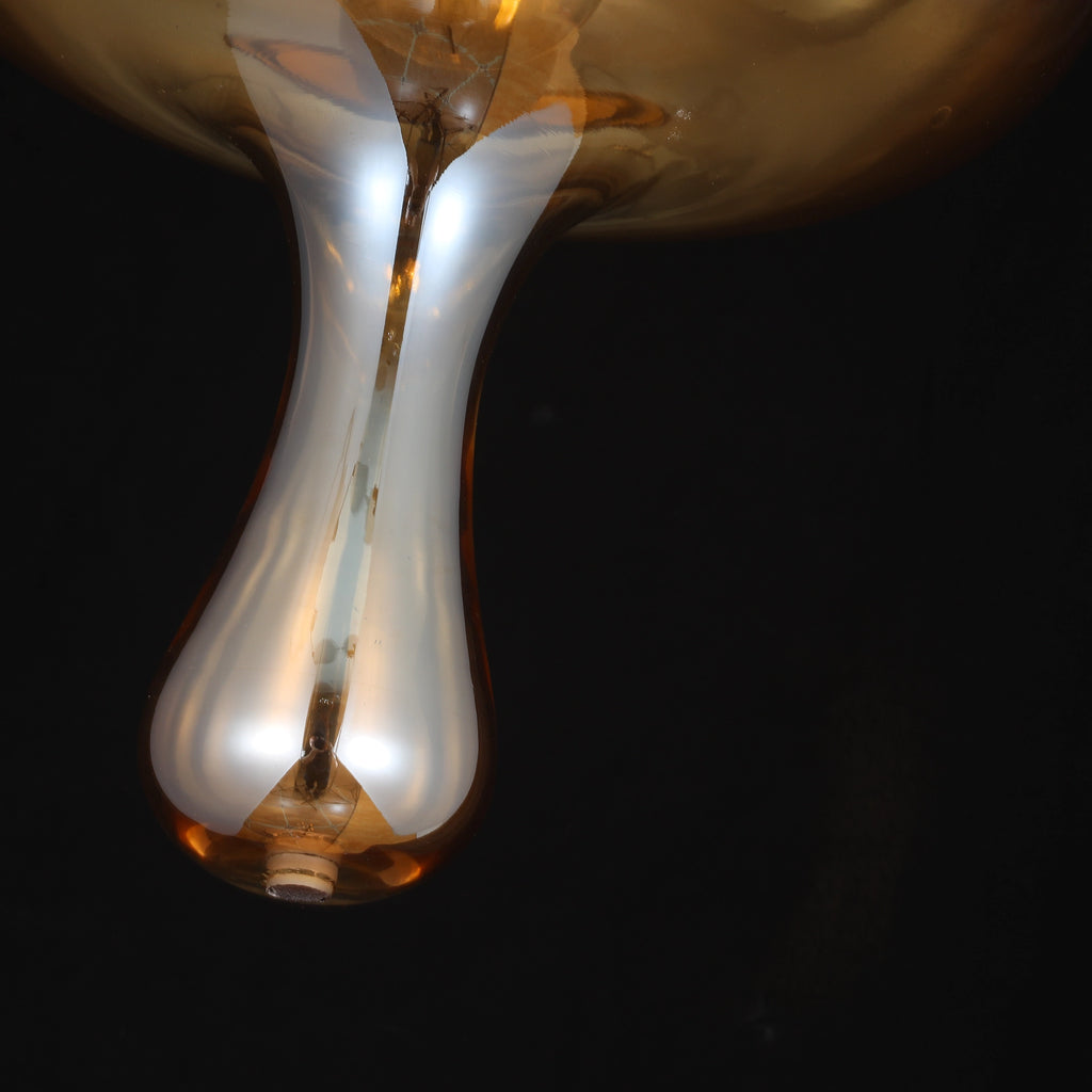 Ambered Flow Modern Amber Glass Pendant Light