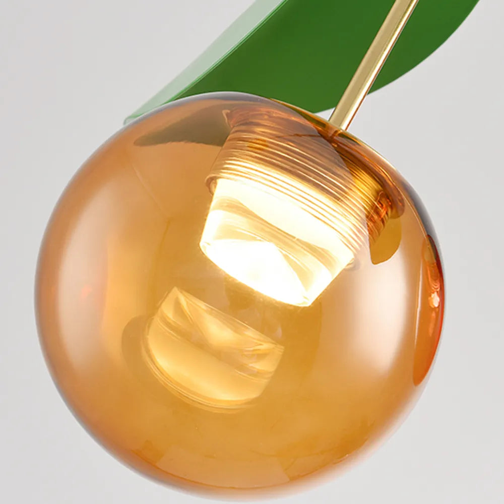 Artistic Gold Cherry Glass Table Lamp