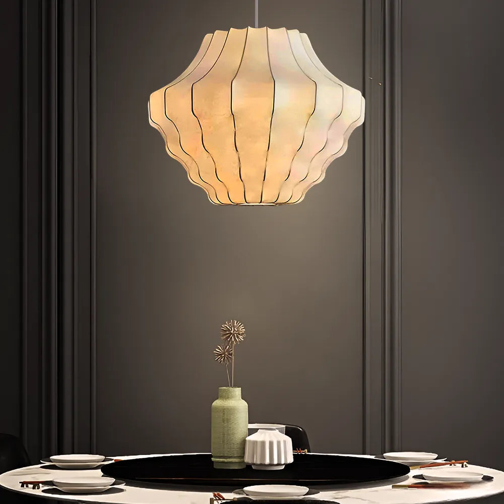 Artistic White Cloud Silk Pendant Light