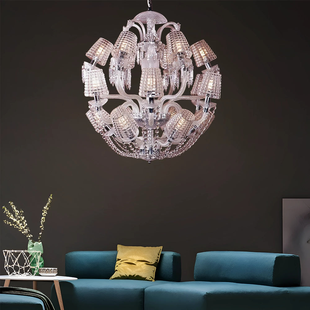 AuraSphere Crystal Luxury Modern Round Chandelier