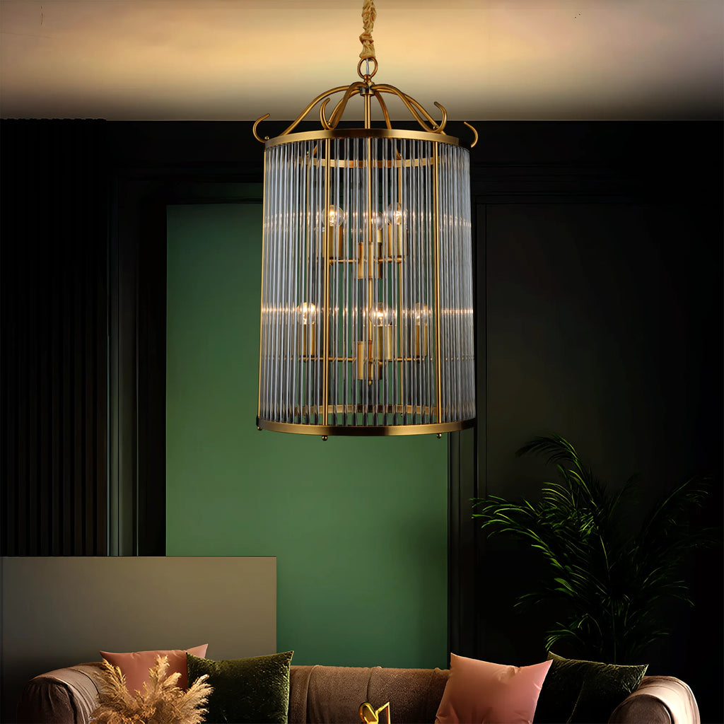 Aurelia Rods Contemporary Vertical Chandelier