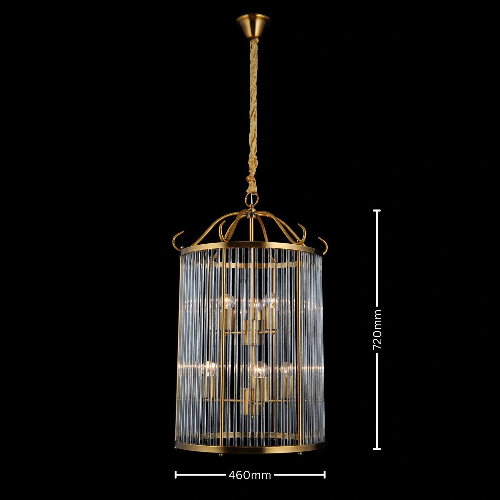 Aurelia Rods Contemporary Vertical Chandelier