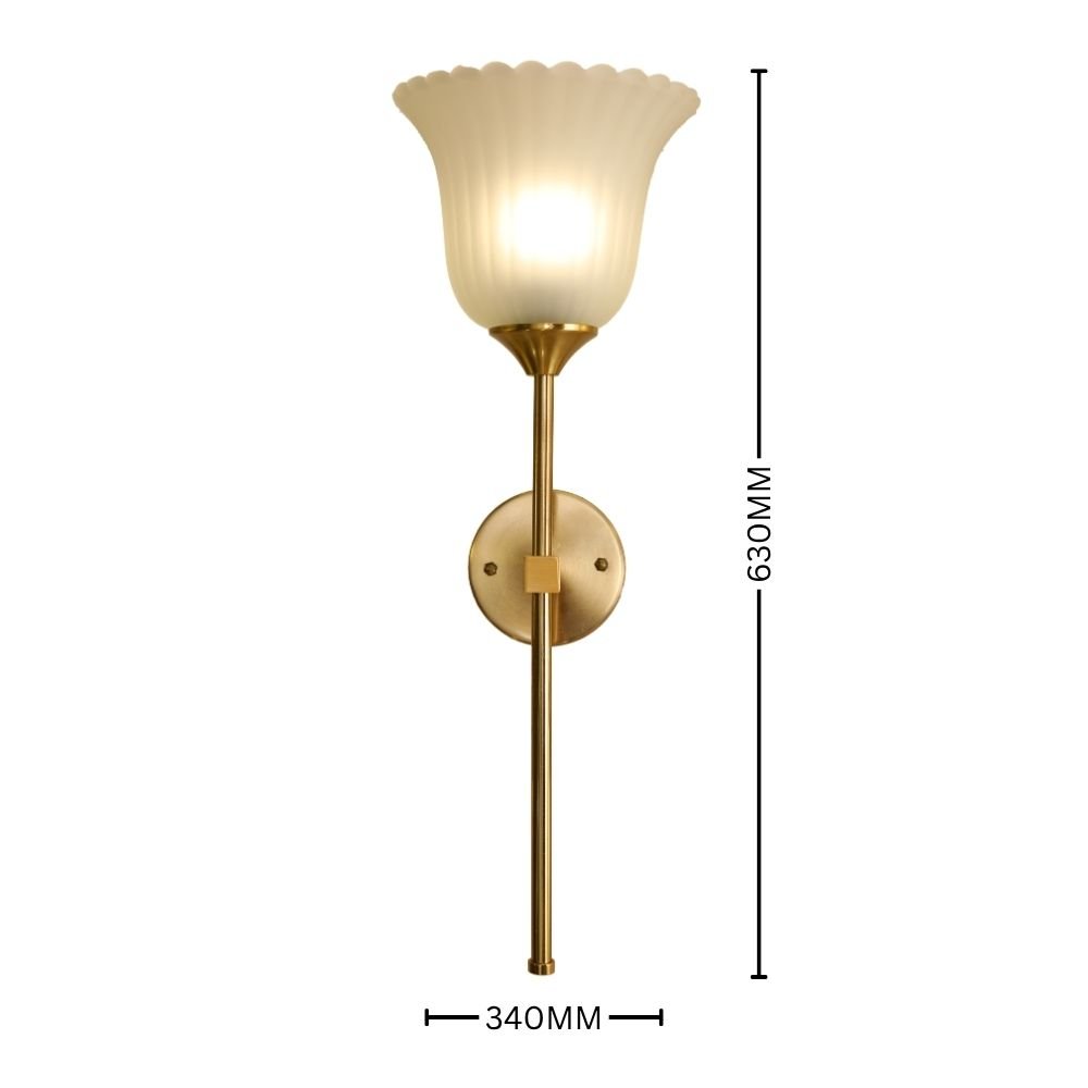 Ascent Designer Fluted Glass Wall Sconce