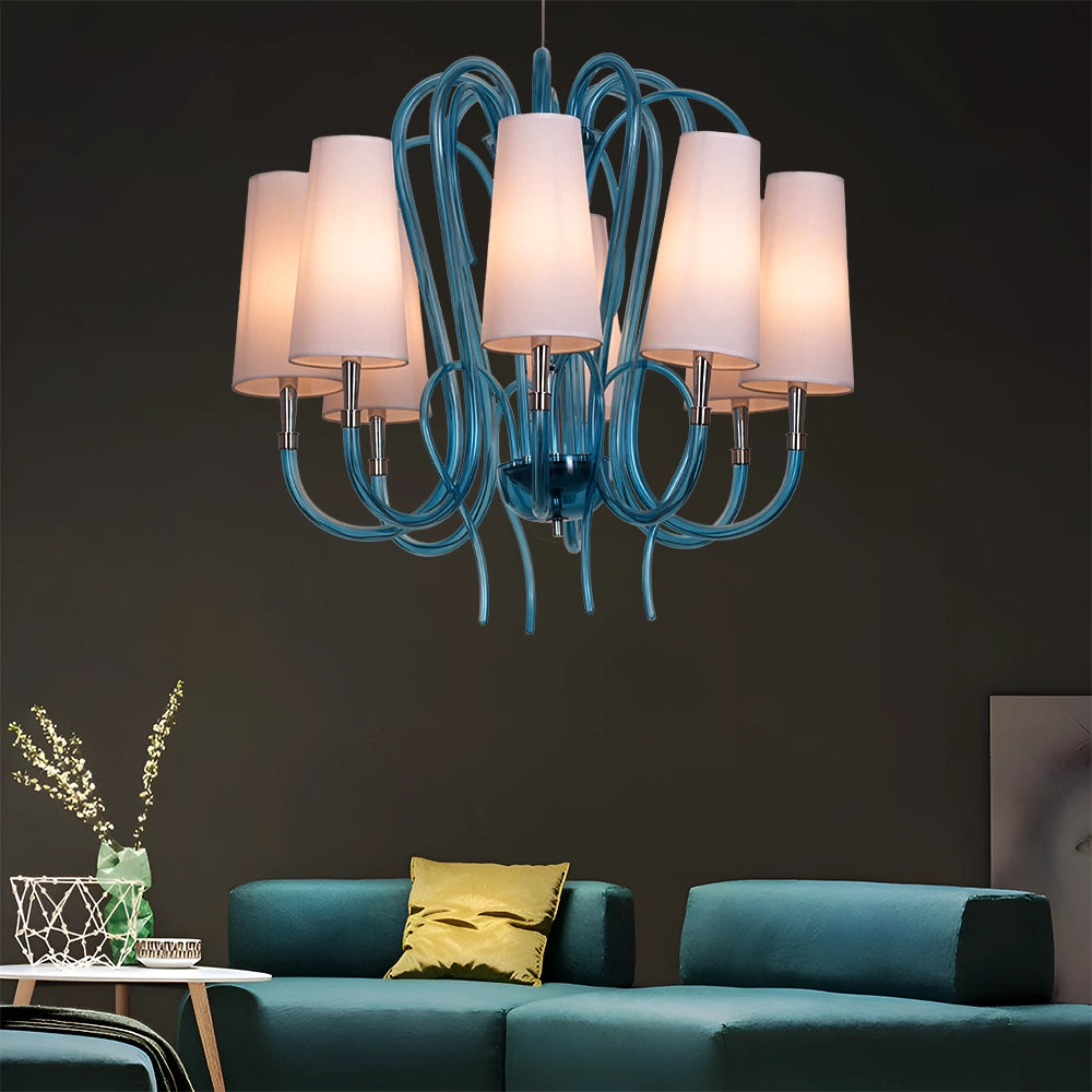 Blue Wave Modern Chandelier