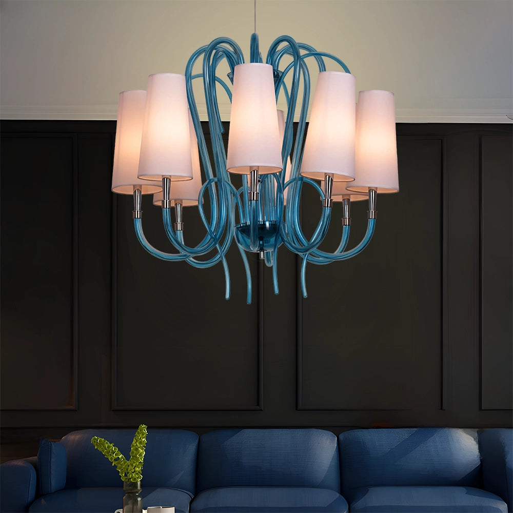 Blue Wave Modern Chandelier