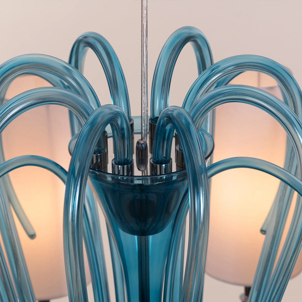Blue Wave Modern Chandelier