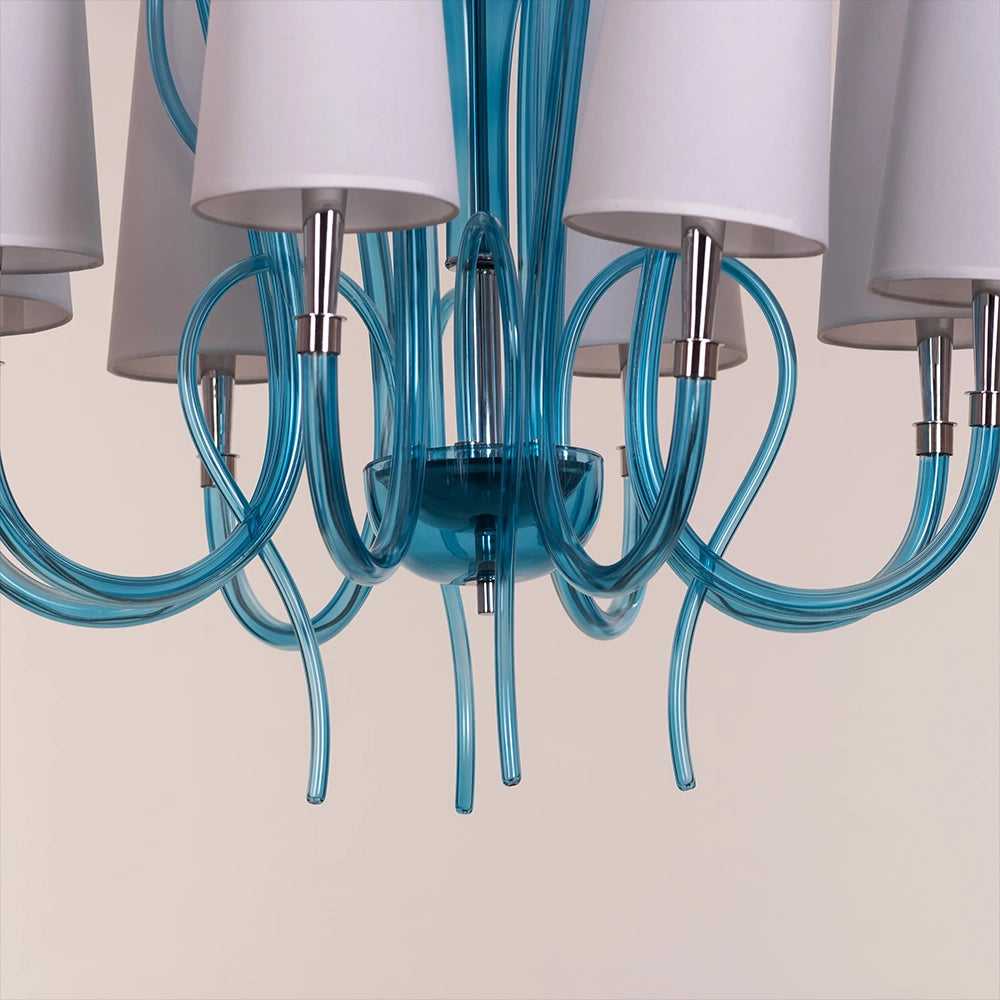 Blue Wave Modern Chandelier