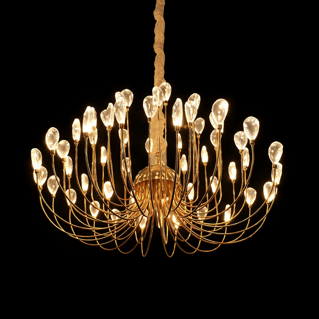 Teardrop Crystal Rope Chandelier