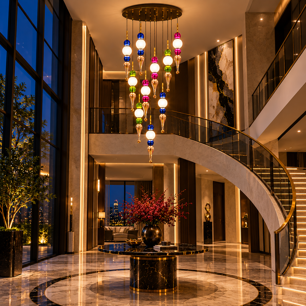 Prism Cascade Pendant Chandelier – Artistic Luxury for Modern Interiors