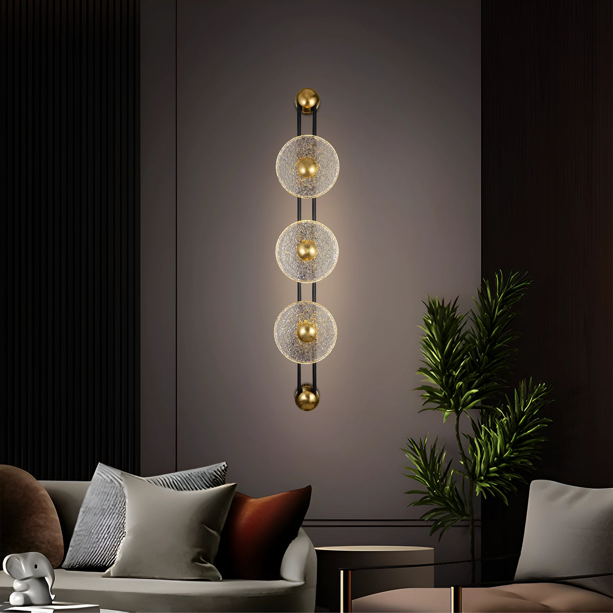 Celeste Trio Glass Wall Light