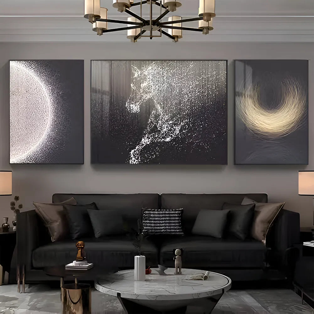 Celestial Motion - 3-Piece Modern Wall Art Set