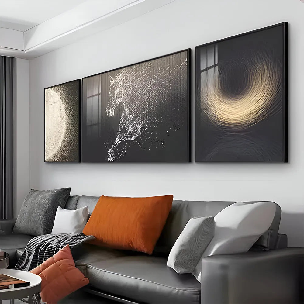 Celestial Motion - 3-Piece Modern Wall Art Set