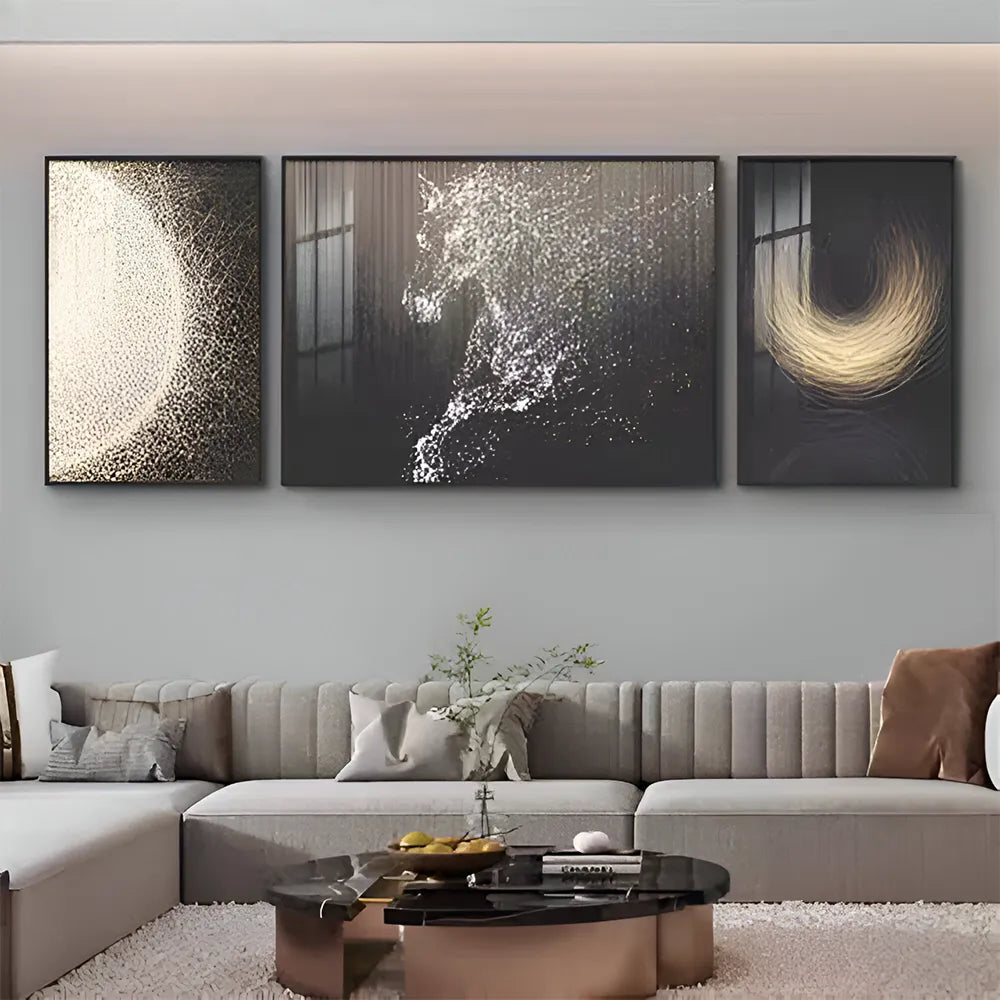 Celestial Motion - 3-Piece Modern Wall Art Set
