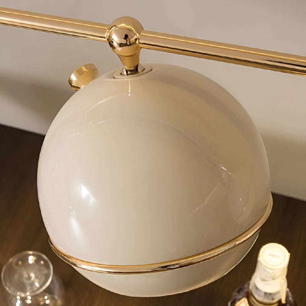 Cetus Linear Sleek 5-Orb Chandelier