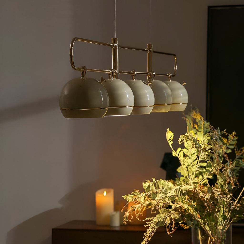 Cetus Linear Sleek 5-Orb Chandelier