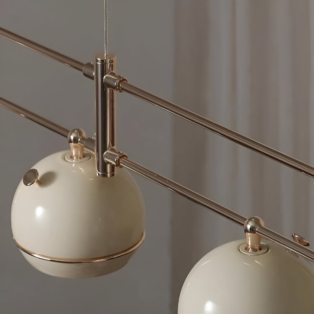 Cetus Linear Sleek 5-Orb Chandelier
