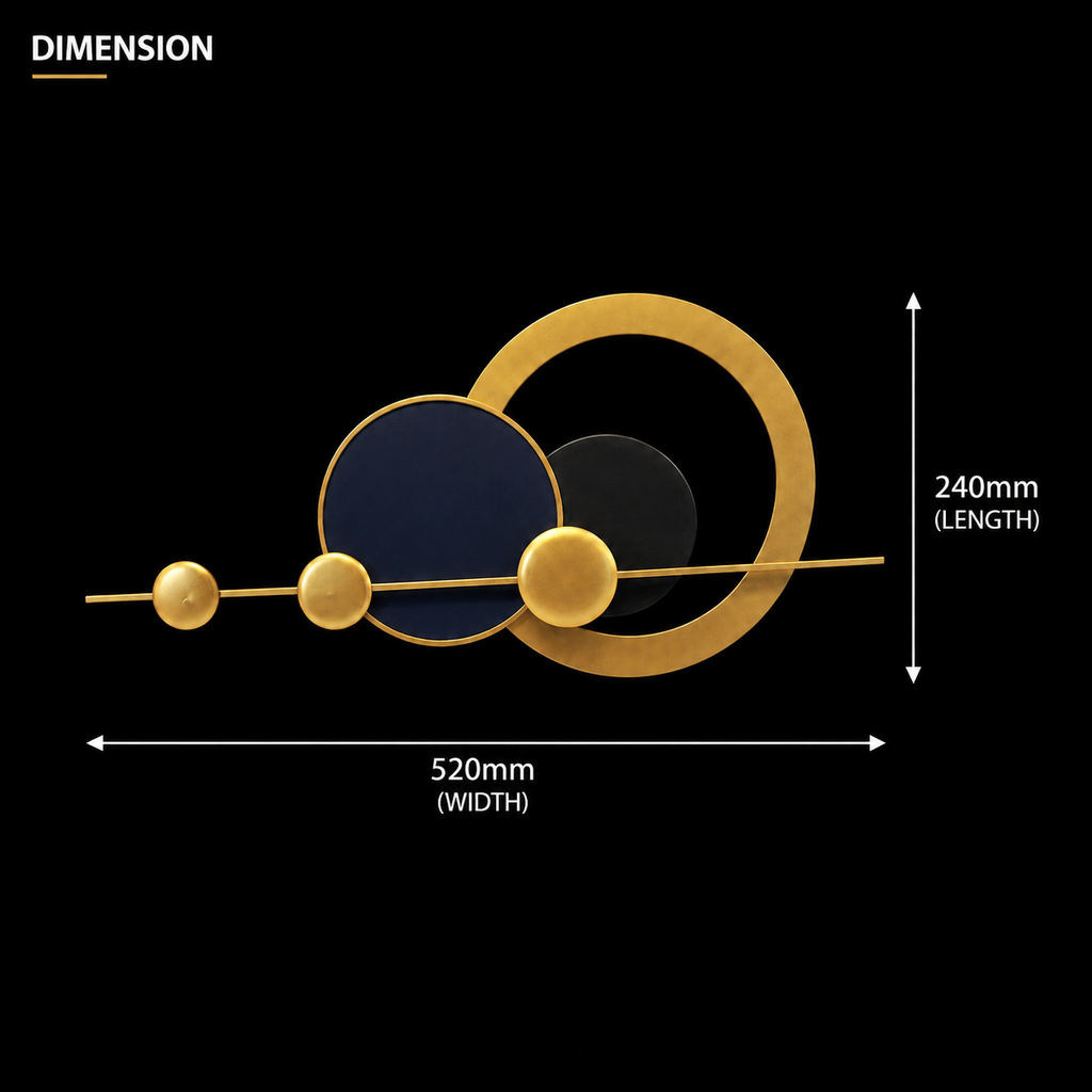 Orbital Gold Accent Wall Art