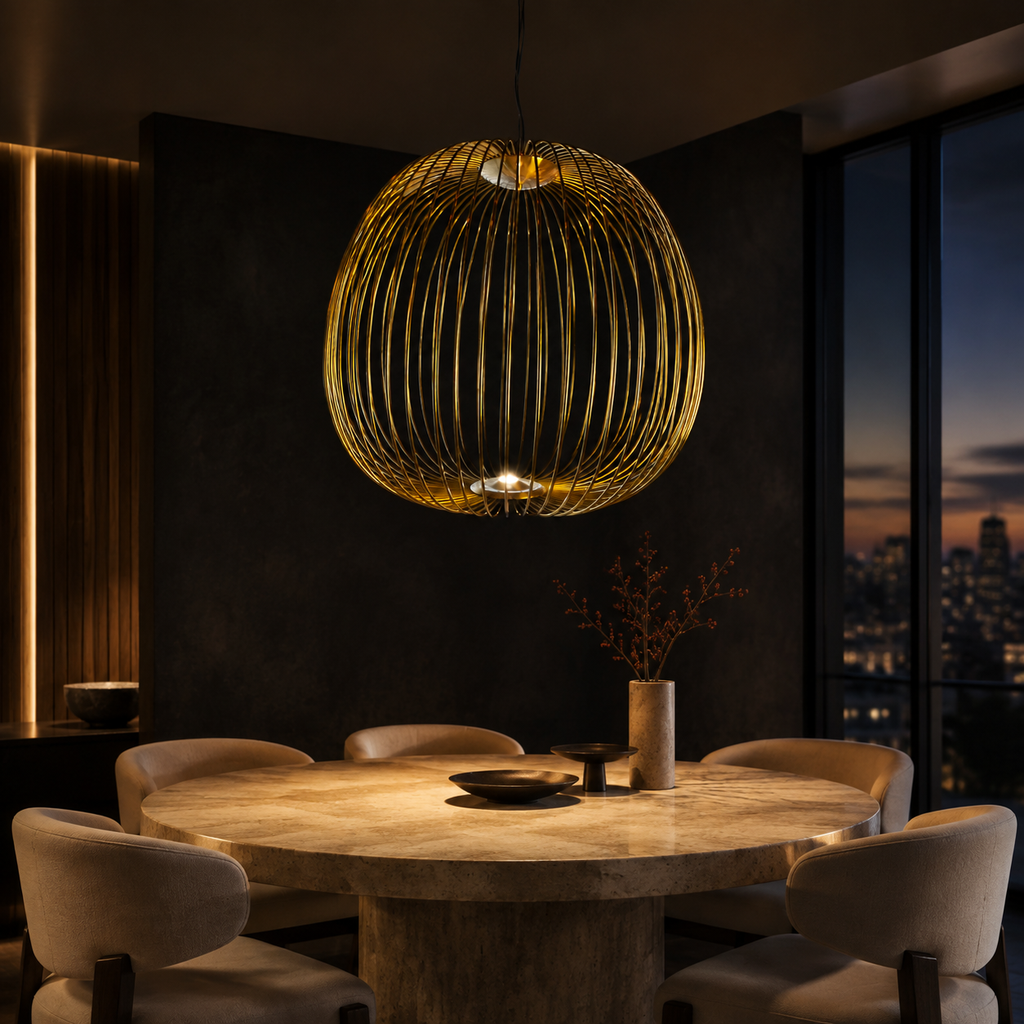 Golden Orbit Pendant Light