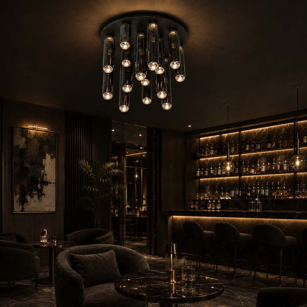 Noir Cascade Ceiling Light
