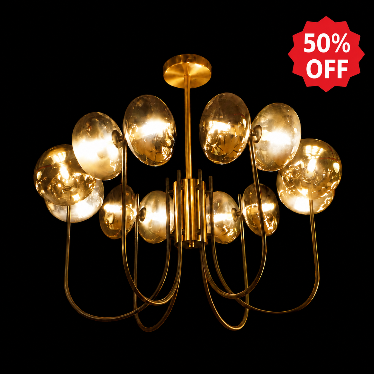 Celestia Gold Orb Chandelier