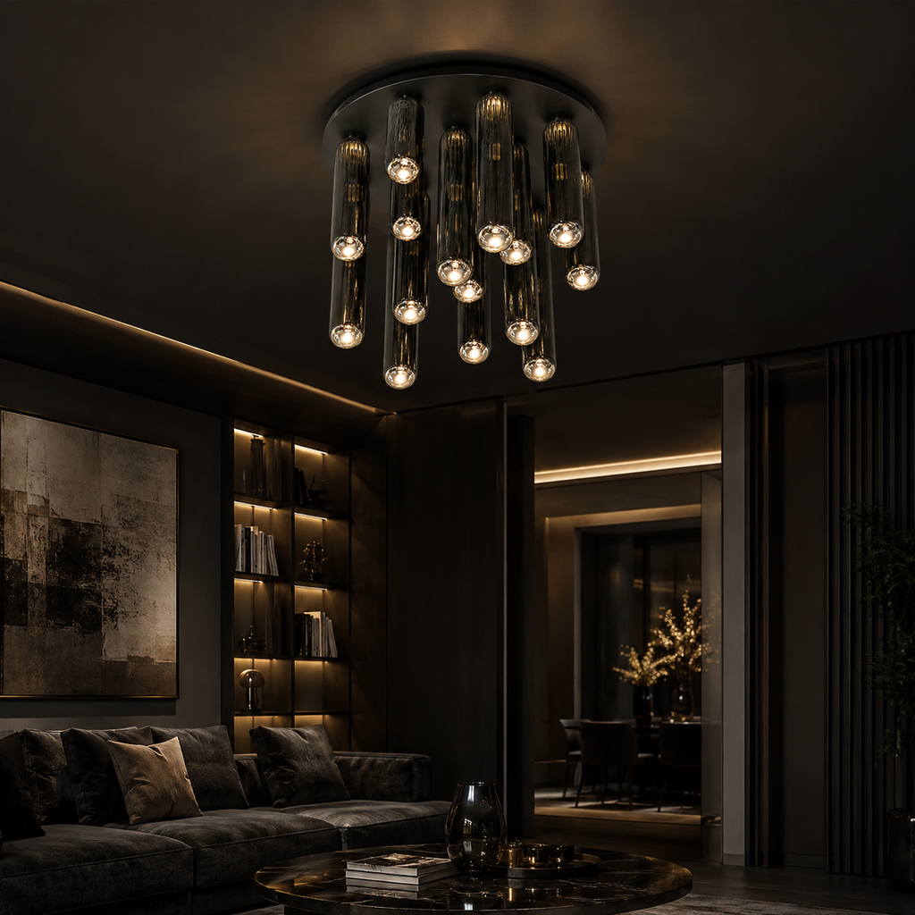Noir Cascade Ceiling Light