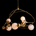 First Snow Curved Globe Glass Chandelier