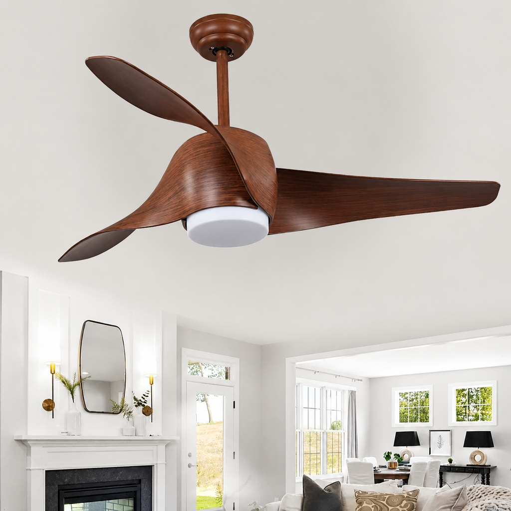 Woodpecker Brown Ceiling Fan | 50W BLDC Motor | 1320mm | Metal Body