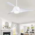 Woodpecker White Ceiling Fan | 50W BLDC Motor | 1320mm | Metal Body