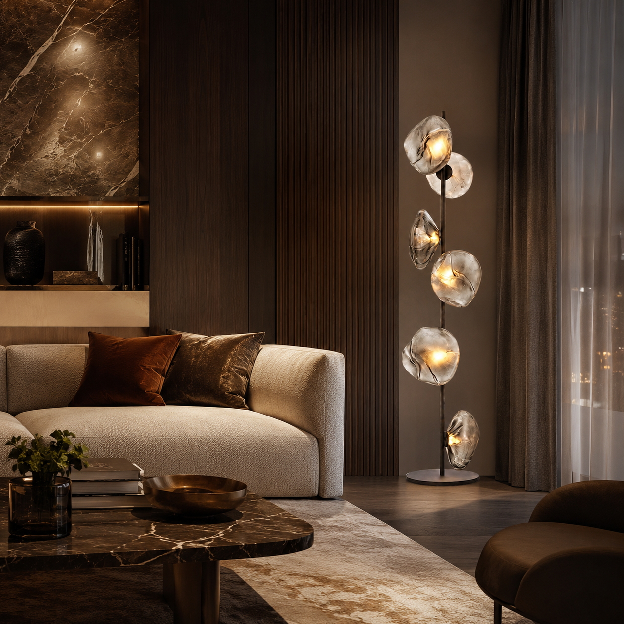 Clarissa (6 Head)LED Floor Lamp