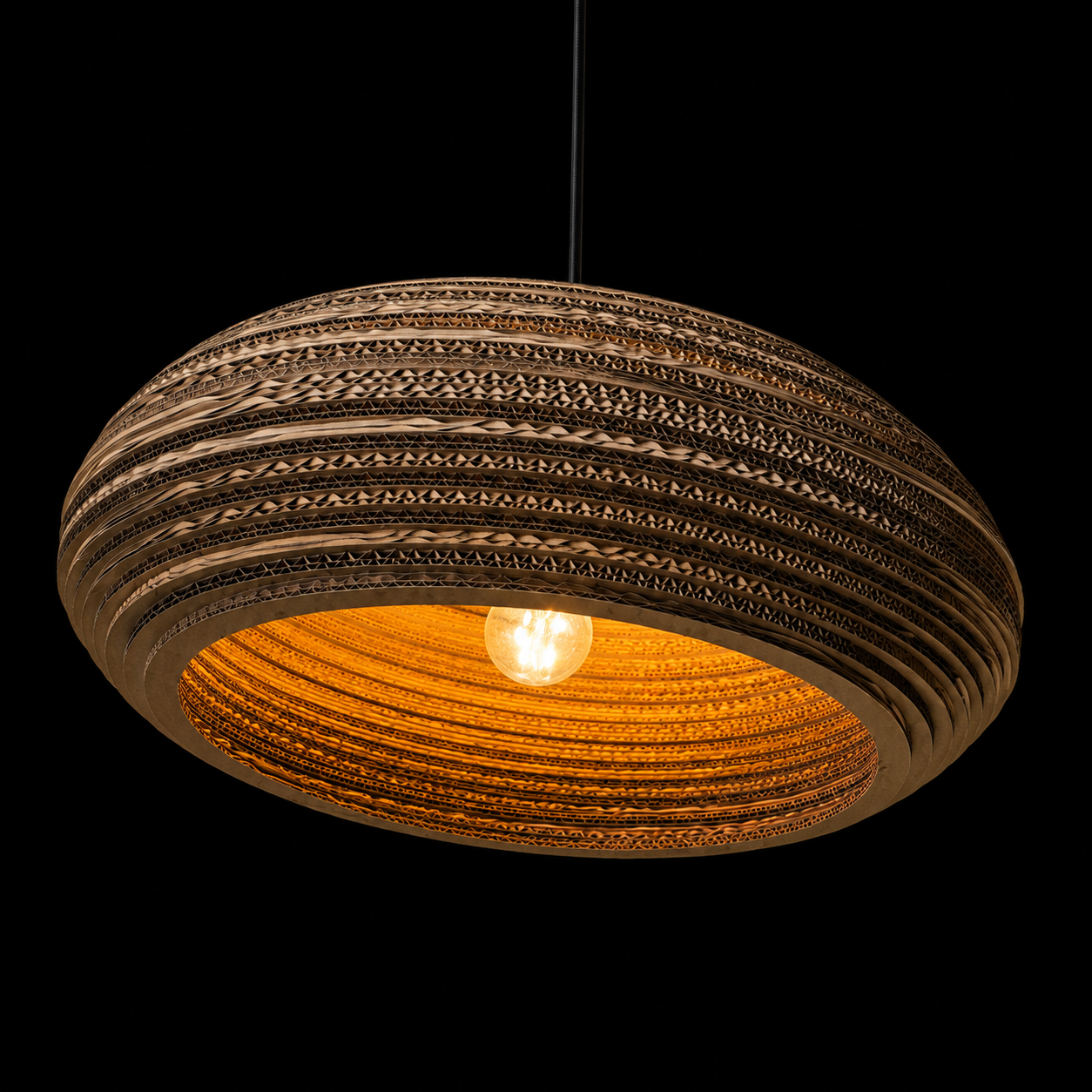 Terra Halo Corrugated Pendant Light