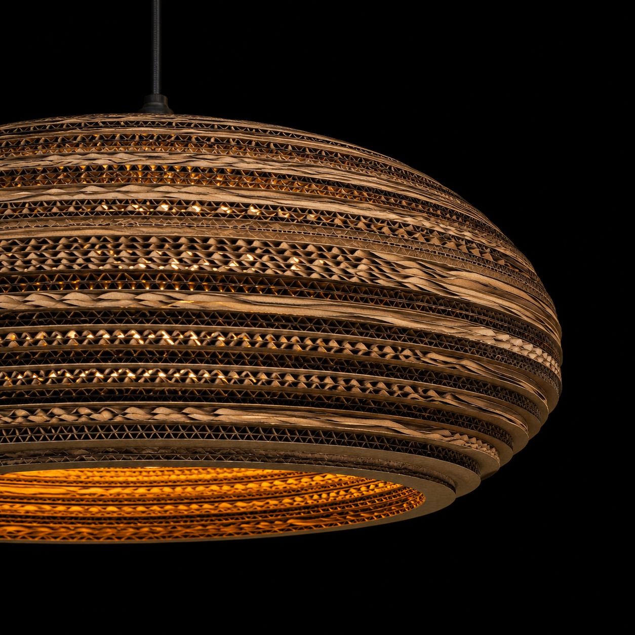 Terra Halo Corrugated Pendant Light