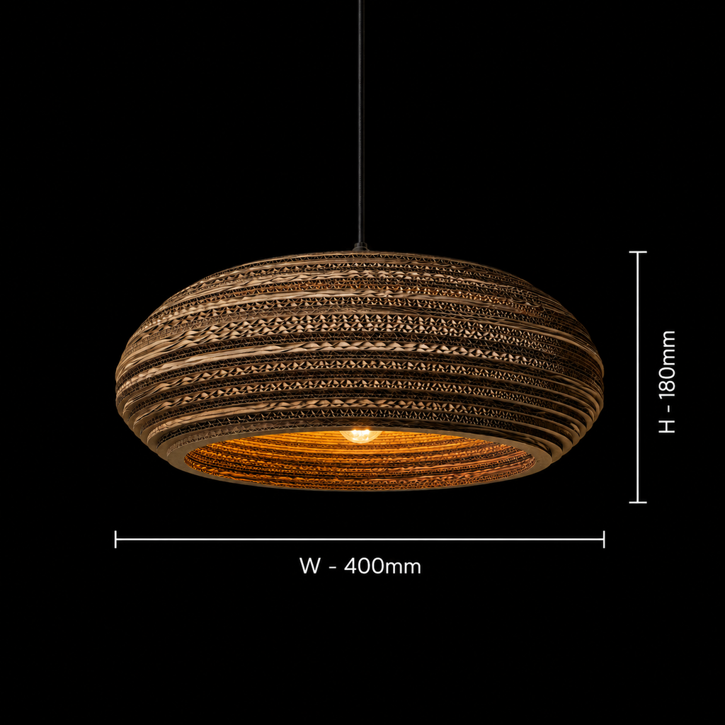 Terra Halo Corrugated Pendant Light