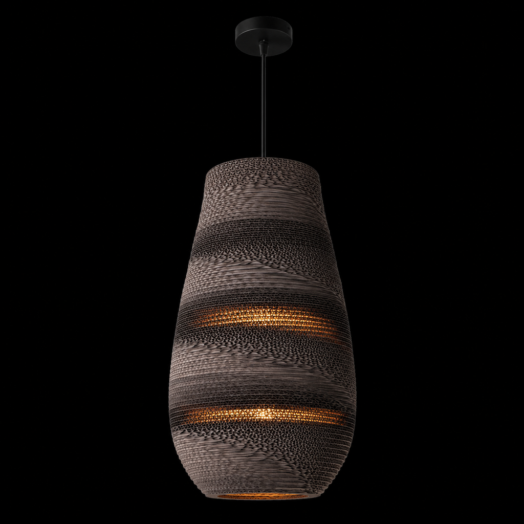 Textured Tall Pendant Light