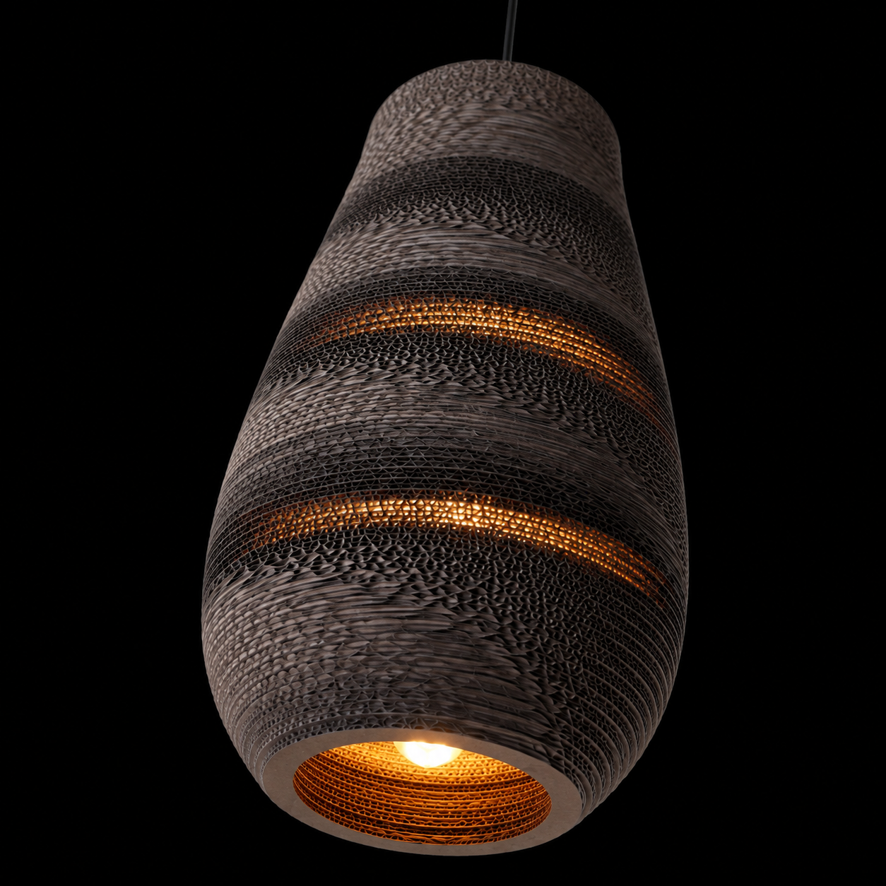 Textured Tall Pendant Light