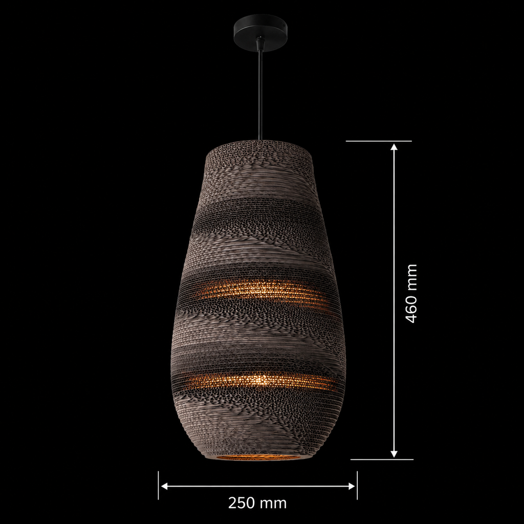 Textured Tall Pendant Light