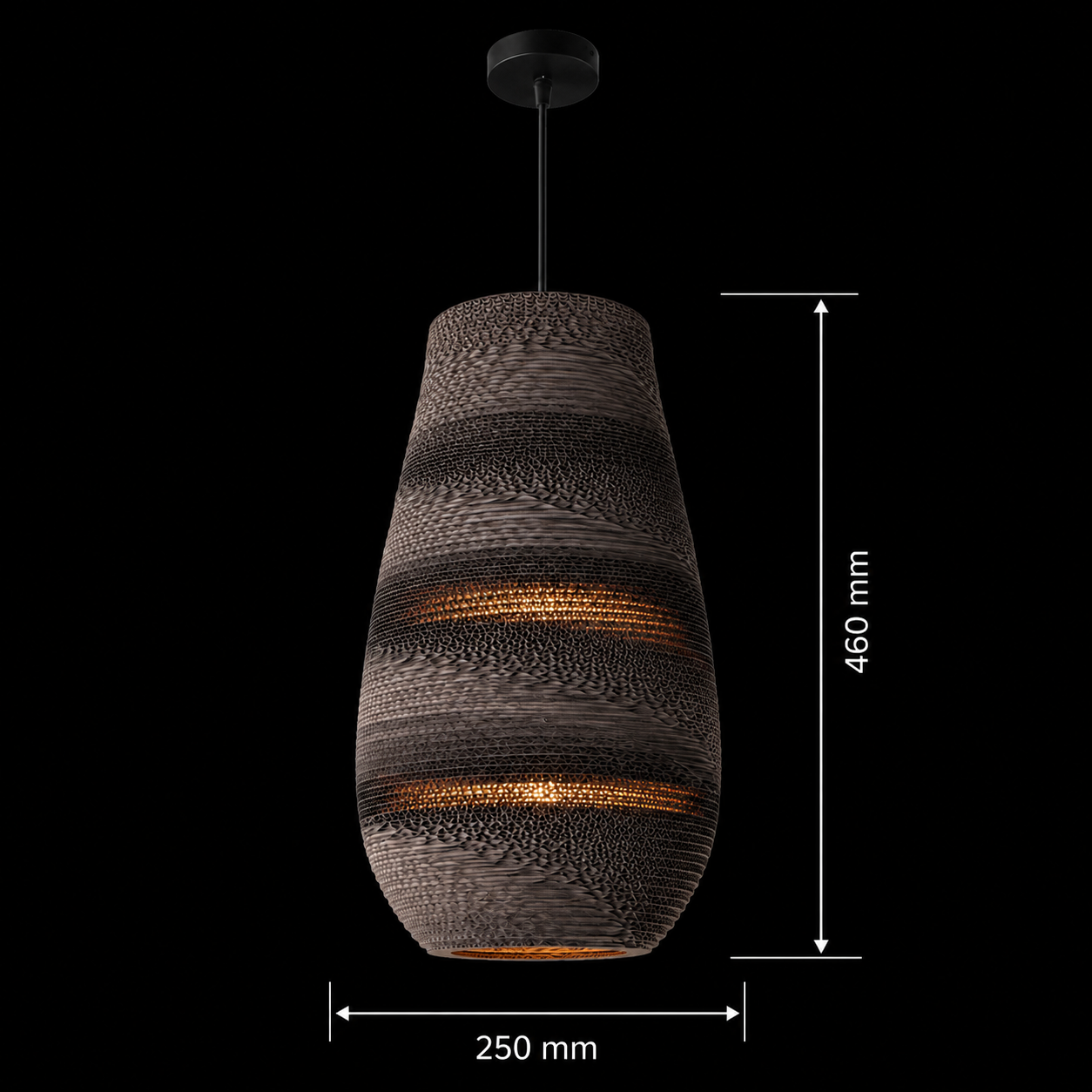 Textured Tall Pendant Light