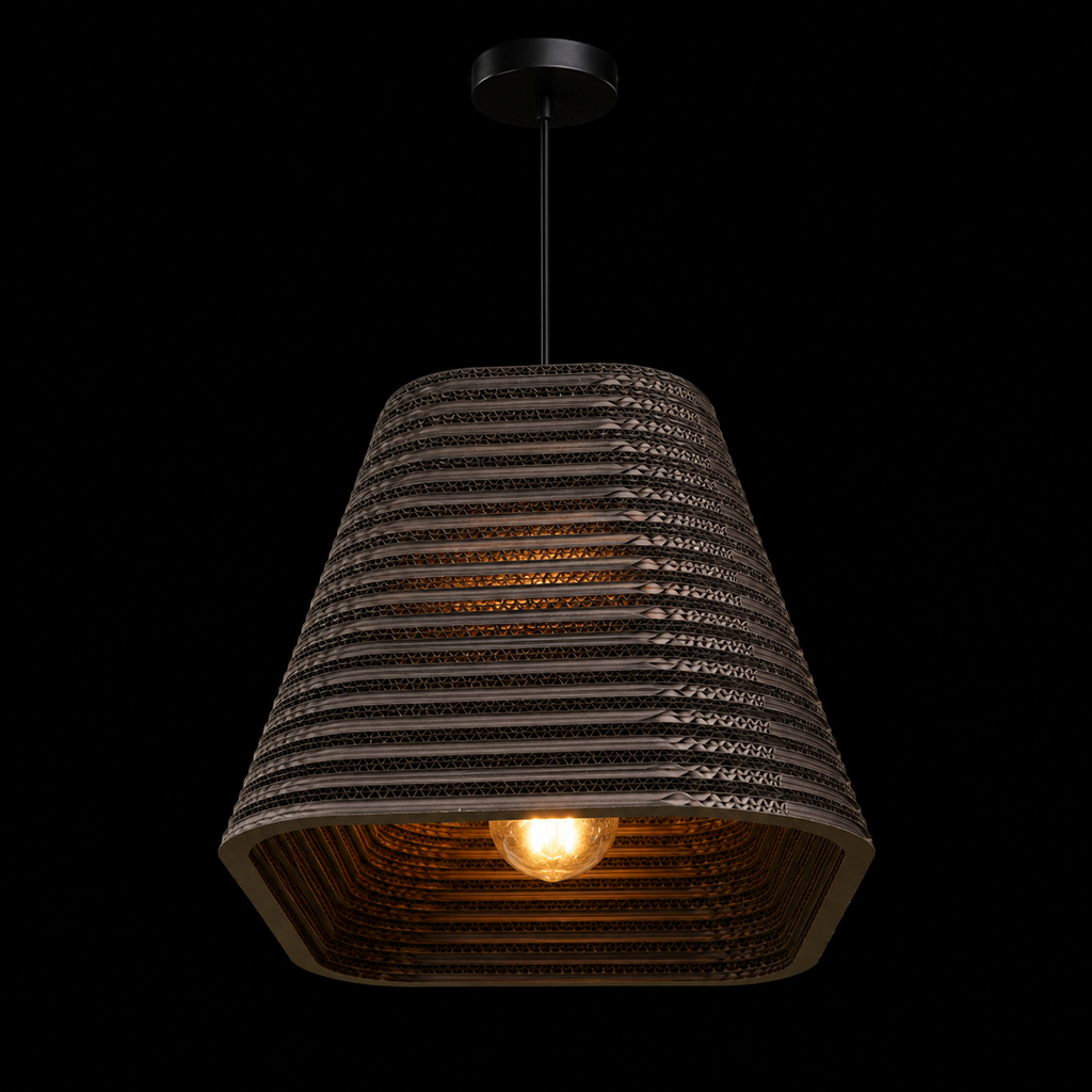 Terra Weave Modern Corrugated Pendant Light
