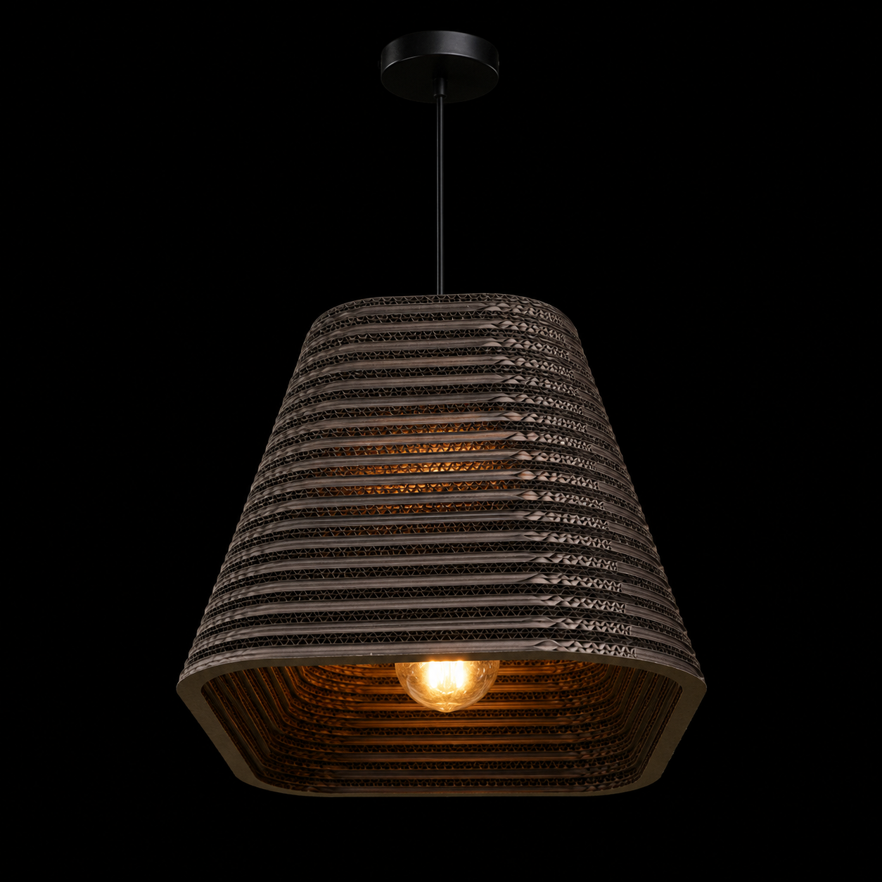 Terra Weave Modern Corrugated Pendant Light