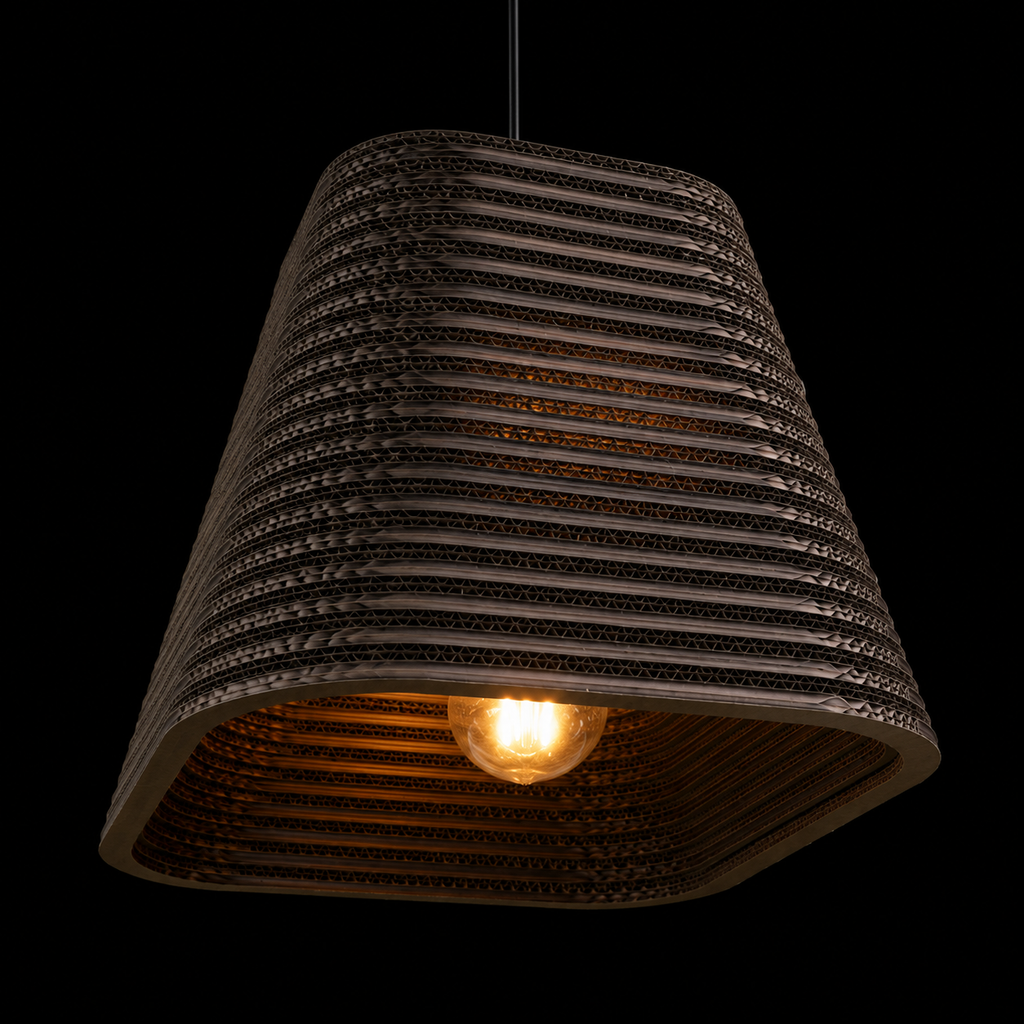 Terra Weave Modern Corrugated Pendant Light