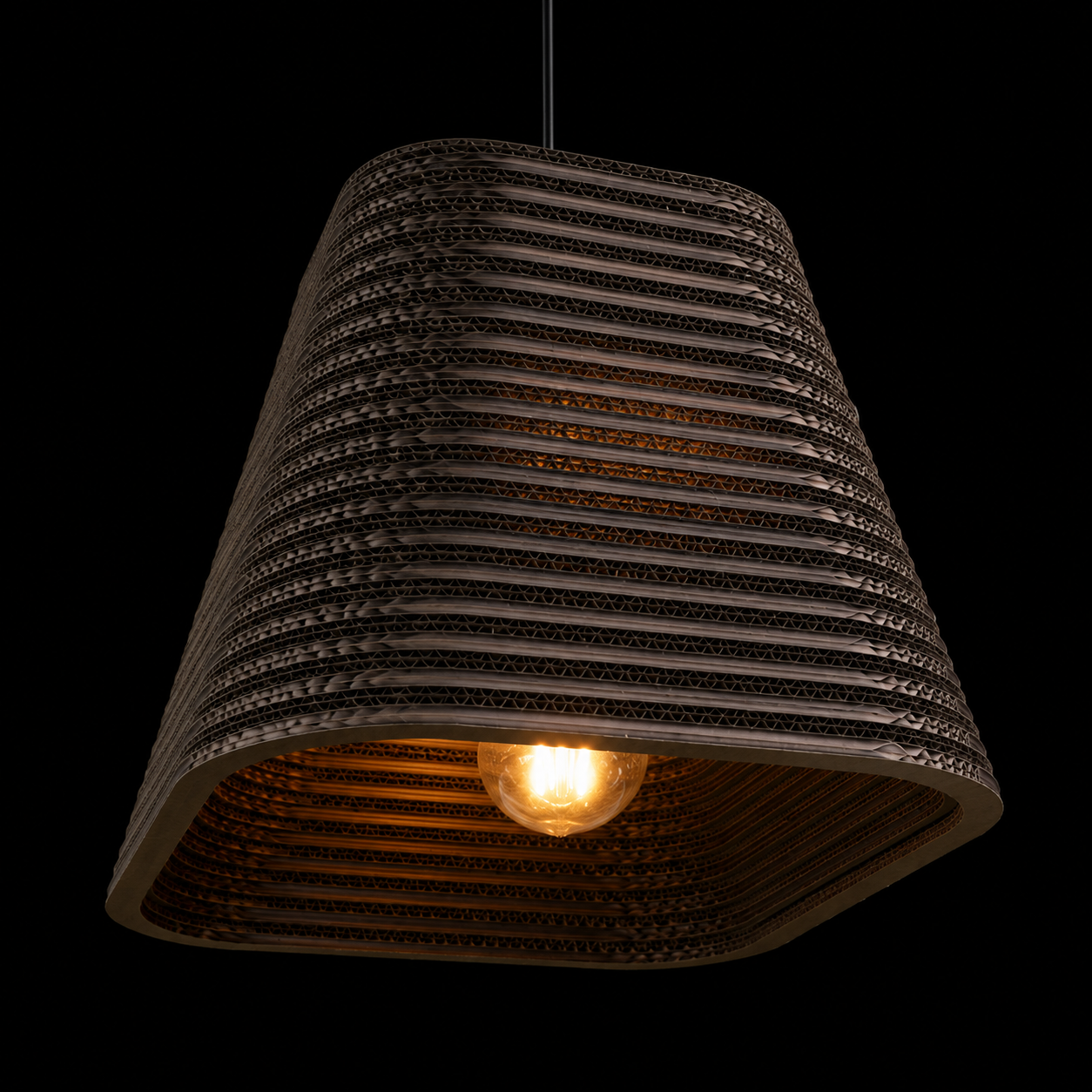 Terra Weave Modern Corrugated Pendant Light